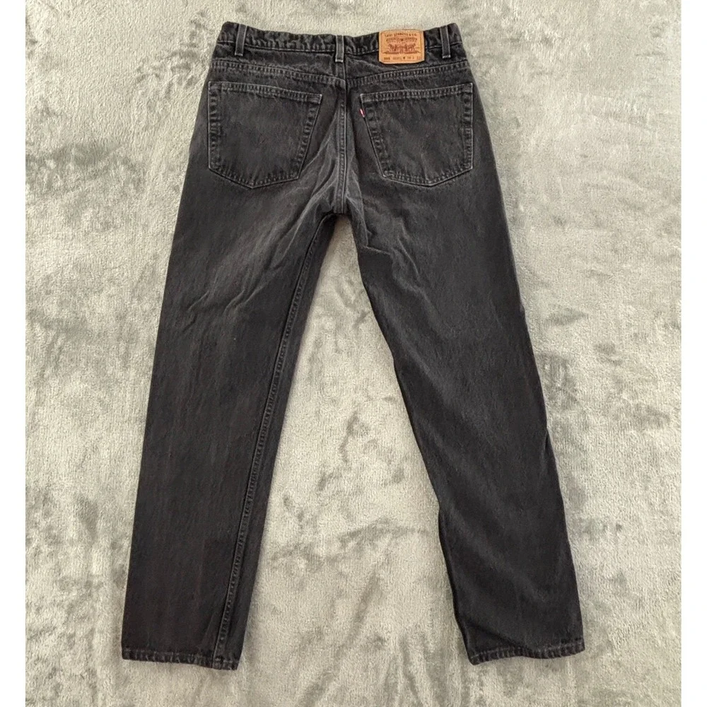 Vintage 90s Levis 505 Regular Fit‎ Straight Leg Jeans Mens 38x32 Black Denim USA